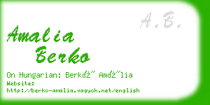amalia berko business card